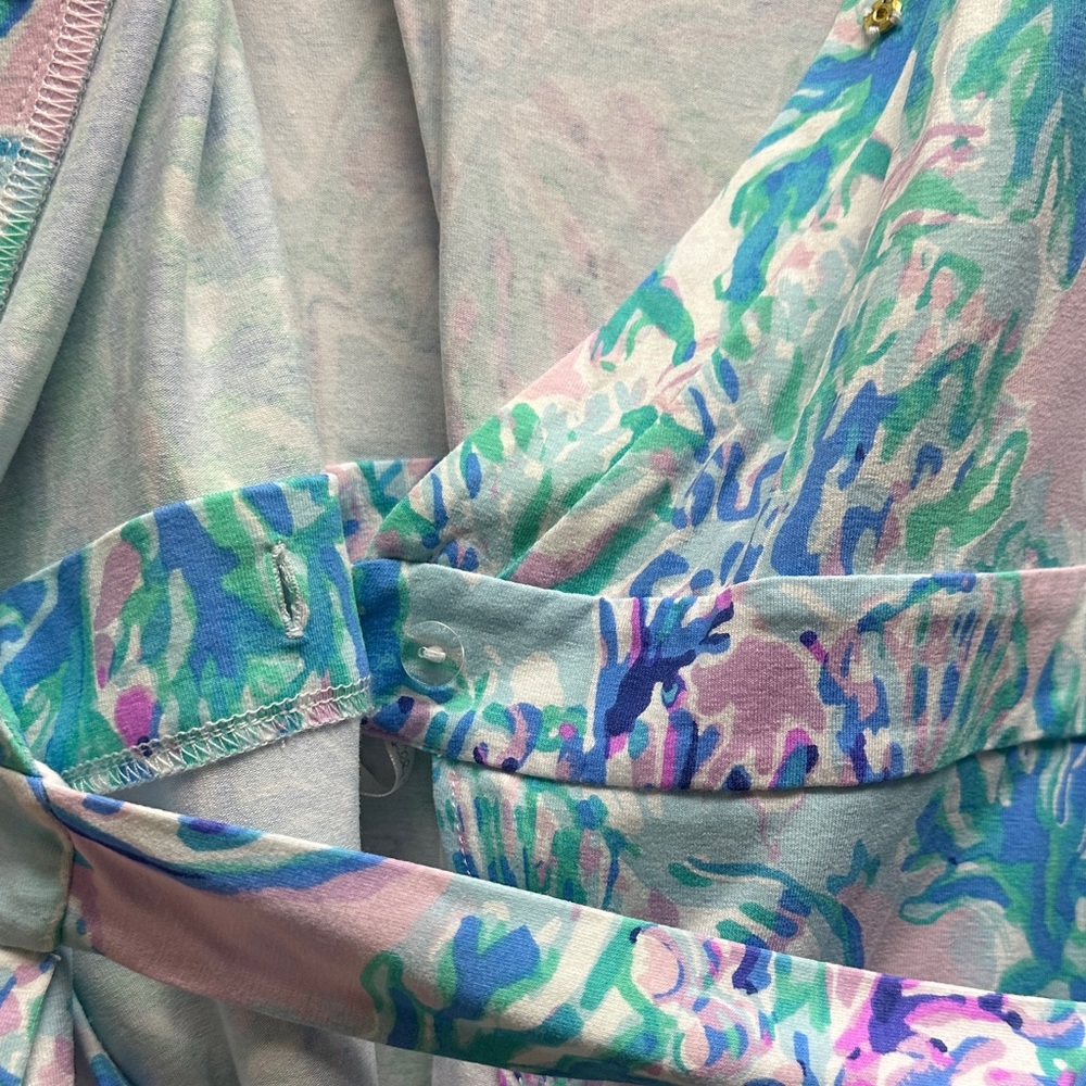 Lilly Pulitzer Karlie Wrap Romper in Amethyst Tin Craysea - Picture 6 of 6
